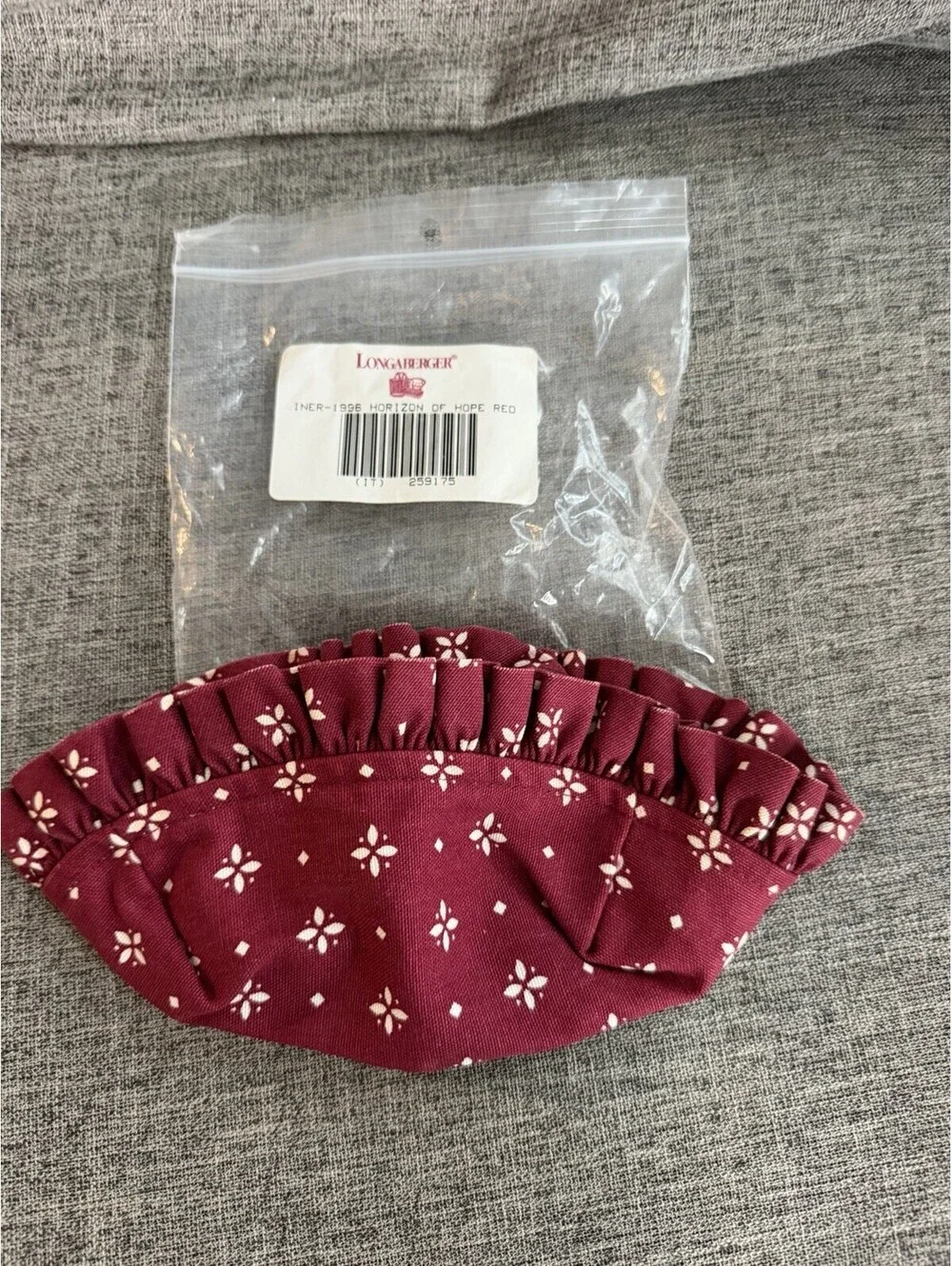 Longaberger 1996 Horizon Of Hope Basket Liner Red New In Package